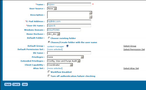 20.1 Creating Users for Workflow in Documentum