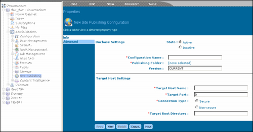 21.3 Steps for Setting Up a Site Publishing Configuration