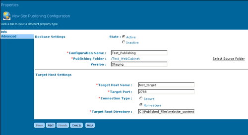 21.3 Steps for Setting Up a Site Publishing Configuration