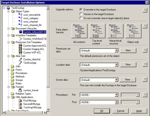 25.2 Configuring DocApp Objects and Creating/Installing a DocApp Archive