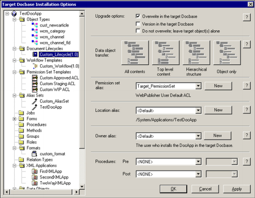 25.2 Configuring DocApp Objects and Creating/Installing a DocApp Archive