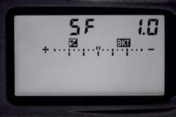 Bracketing set for five exposures at 1.0 EV