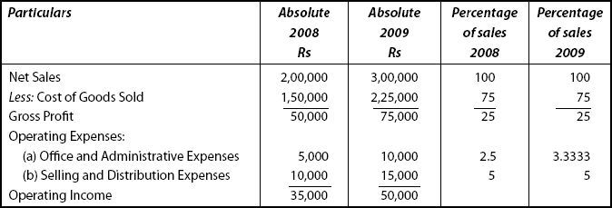 Common Size Income Statement