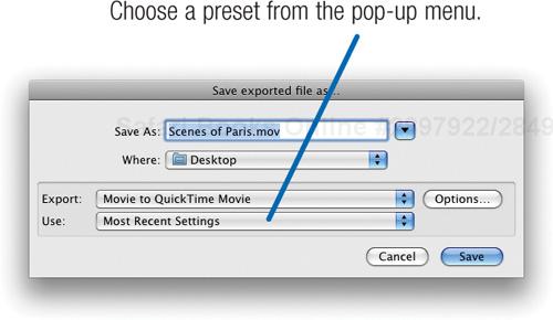 Exporting a QuickTime Movie