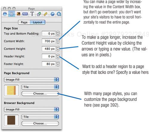 Changing Pages: The Page Inspector