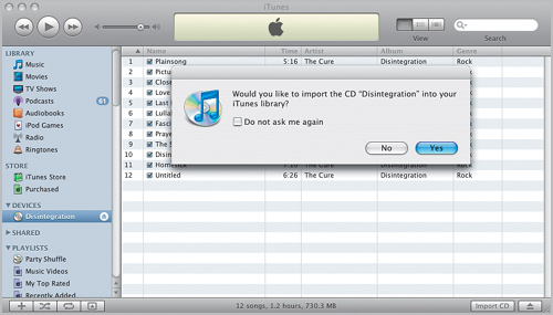 Importing Songs from a CD