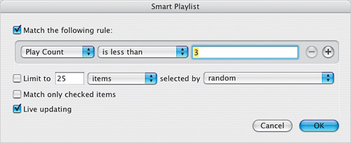 Create a Smart Playlist of Your Least-Played Songs