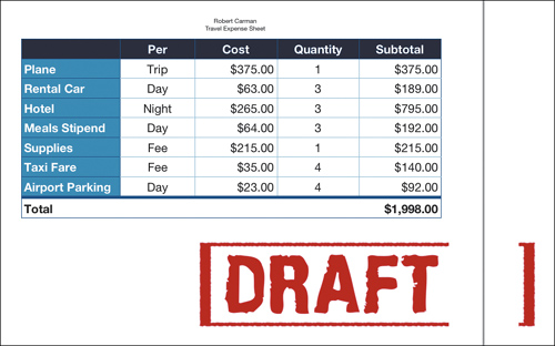 Printing Your Spreadsheet