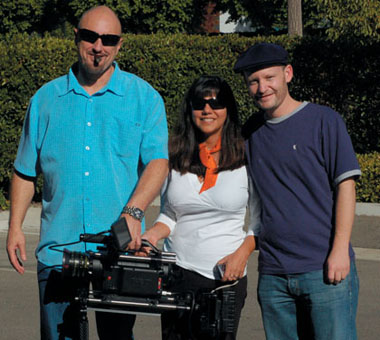 The author (right) with his wife, Mónica, and Jim Jannard at a RED Day in October 2007.