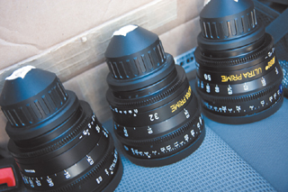 ARRI prime lenses ready for action.