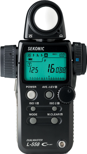 The Sekonic L-558 digital light meter offers a highly accurate measurement of lighting for optimum exposure.