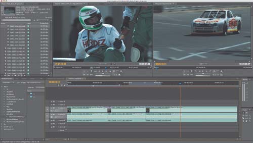 Working with RED footage in an Adobe Premiere Pro sequence.
