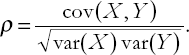 Covariances and population correlations