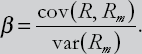 Example: The capital asset pricing model