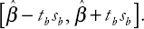 Calculating a confidence interval for β