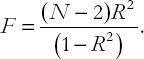 Hypothesis testing involving R2: the F-statistic