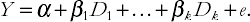 Multiple regression with dummy variables