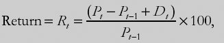 Example: Long-run prediction of a stock market price index