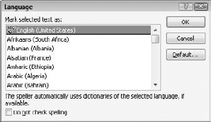 Select a language for the text.
