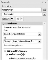Translate a word or phrase from your language to another language, or vice versa.