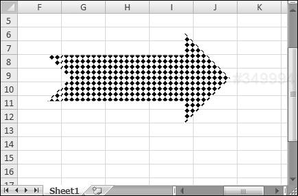 This Shape uses a diamond-pattern fill.