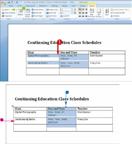 Select Table Cells