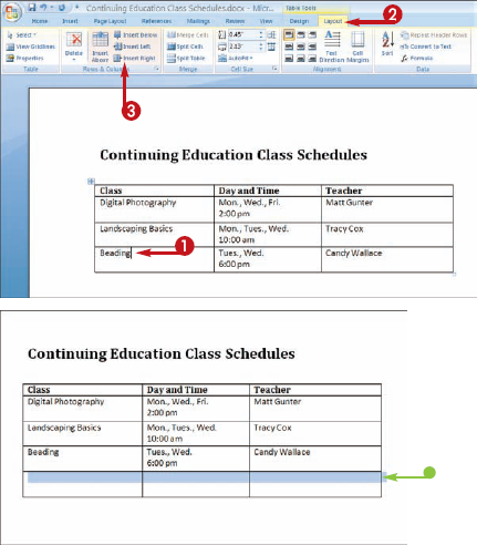 Add Columns and Rows