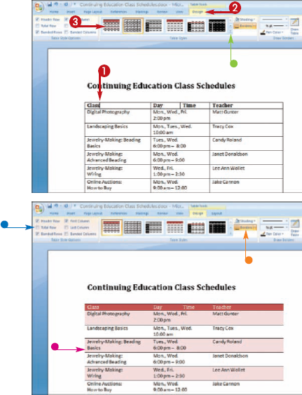 Apply Table Styles