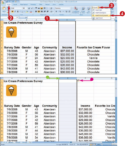 Add Columns and Rows