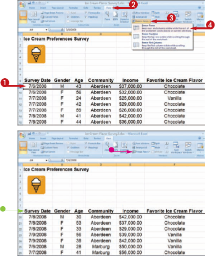 Freeze a Column or Row