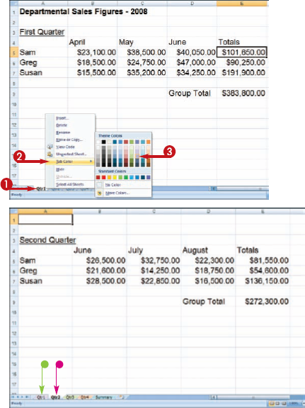 Format the Worksheet Tab Color