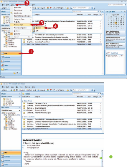 Control the Reading Pane