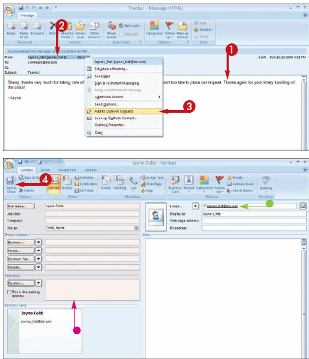 Add a Sender to Your Address Book