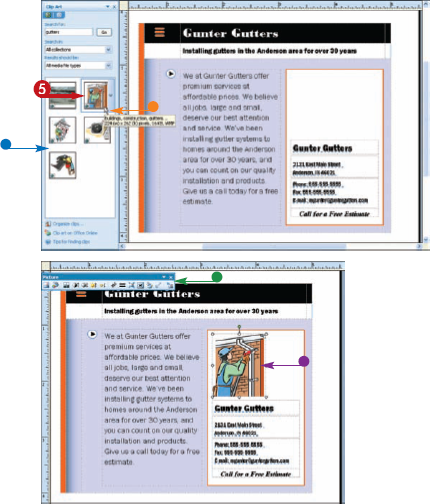 Add Clip Art to a Publication