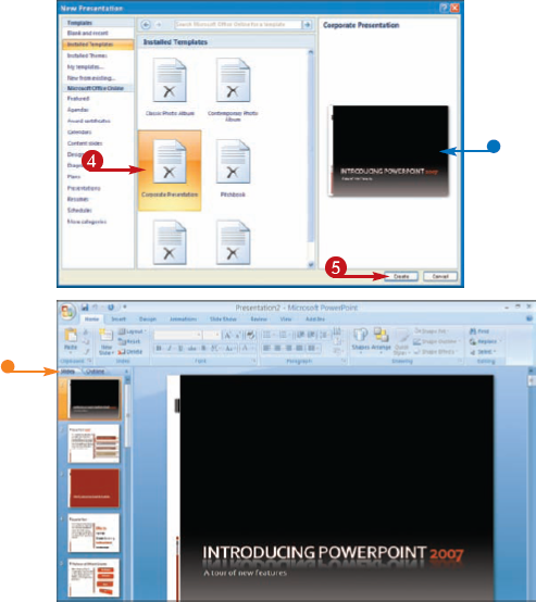 Create a Presentation with a Template