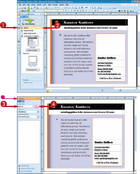 Add Clip Art to a Publication