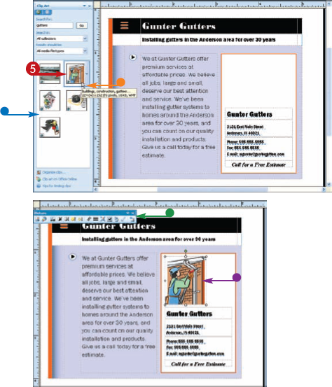 Add Clip Art to a Publication