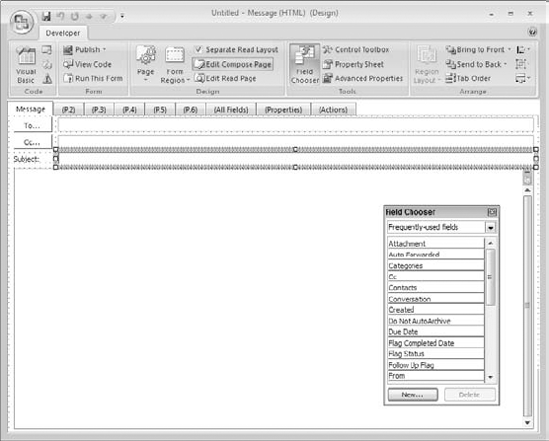 You use the Field Chooser to add fields to a form.