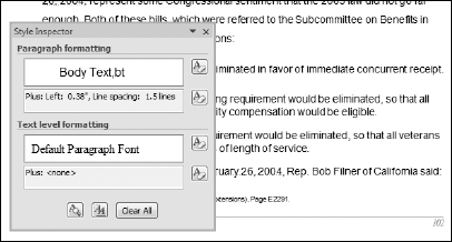 The Style Inspector can help you diagnose formatting mysteries.