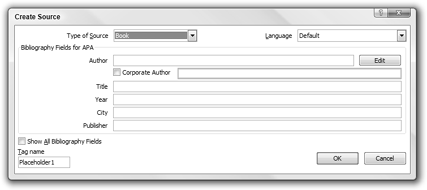 Use the Create Source dialog box to add a source to the Master List and Current List.