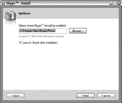 Customizing your Skype installation.