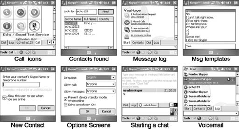 How Skype looks when running on a Pocket PC (Part I).