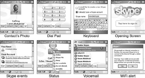 How Skype looks when running on a Pocket PC (Part II).