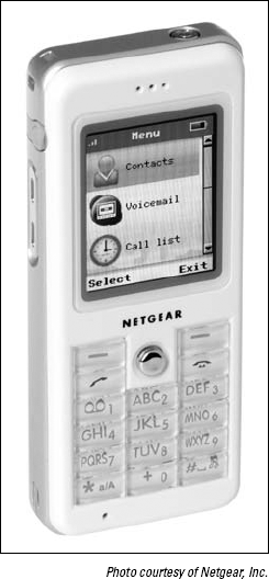 The Netgear SPH 101 Wi-Fi phone.