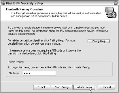 Enter the PIN Code for pairing Bluetooth connection.