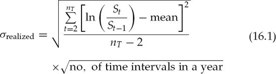 REALIZED VOLATILITY DERIVATIVE CONTRACTS