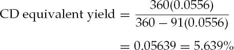 CD Equivalent Yield