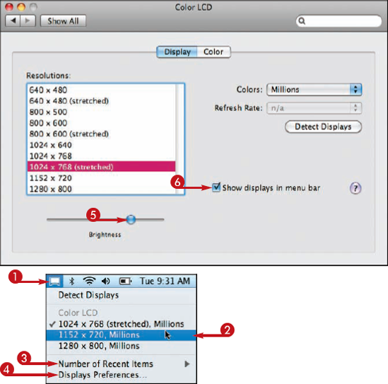 Configure MacBook's Screen