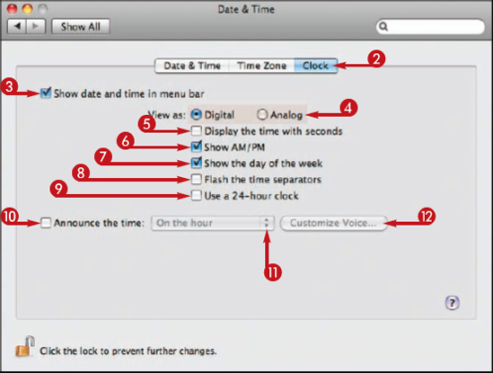 Set and Configure MacBook's Clock