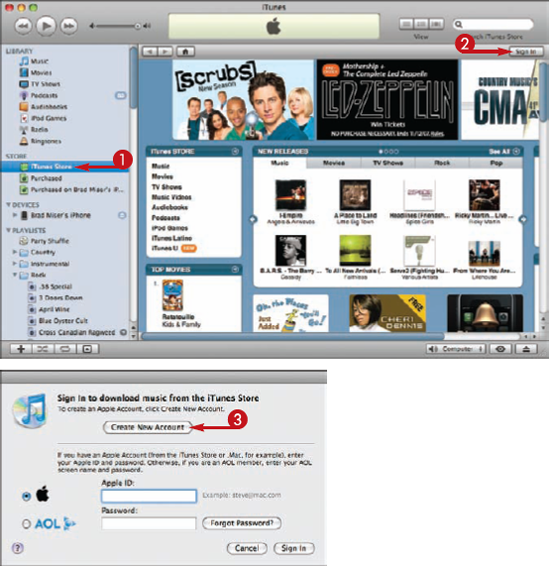 Obtain and Log Into an iTunes Store Account